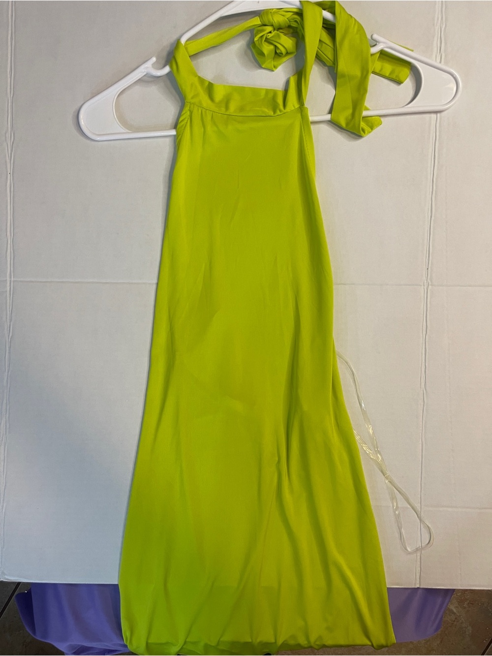 Maaji Neon Lime Halter Midi Dress